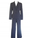 Evan Picone Women's Herringbone Stripe Peak Collar Pant Suit