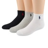 Polo Ralph Lauren boys quarter socks black/grey/white 6pairs - 9-11 (shoe size 4-10)