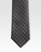 Handwoven silk jacquard with signature GG pattern.About 3.1 wideSilkDry cleanMade in Italy