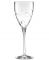 A nice surprise, this goblet from the Society Hill crystal stemware collection features pressed dots and clean lines in luminous crystal from kate spade new york.