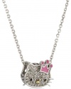 Hello Kitty Sweet Statement Princess Sterling-Silver Pendant Necklace