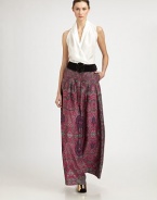 This flowing silk style is patterned with a tribal-inspired scarf print.Self waistbandDarts at hipConcealed side zipInseam, about 35Dry cleanMade in FranceModel shown is 5'11 (180cm) wearing US size 4.OUR FIT MODEL RECOMMENDS ordering true size. 