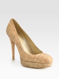 Classic silhouette modernized by a natural cork upper and an espadrille platform. Cork-covered heel, 5 (125mm)Straw-covered platform, 1 (25mm)Compares to a 4 heel (100mm)Cork upperLeather liningBuffed leather solePadded insoleImportedOUR FIT MODEL RECOMMENDS ordering true size. Classic silhouette modernized by a natural cork upper and an espadrille platform. Cork-covered heel, 5 (125mm)Straw-covered platform, 1 (25mm)Compares to a 4 heel (100mm)Cork upperLeather liningBuffed leather solePadded insoleImportedOUR FIT MODEL RECOMMENDS ordering true size.