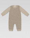 Iconic mini GG print adds flair to these cozy pajamas in an ultra-luxurious cashmere-blend.CrewneckLong sleevesShoulder buttonsBottom buttons70% merino wool/20% silk/10% cashmereDry cleanImported Please note: Number of buttons may vary depending on size ordered. 