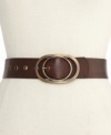 Retro appeal makes a comeback, thanks to this brown leather belt from Fossil. Topped with an antiqued buckle that screams vintage chic.