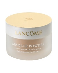 See the Radiance: Skin is even-toned and looks absolutely luminous. Innovative Color Clarity™ technology, with soft-focus micro sparkles, optimizes the effects of light and diminishes the appearance of imperfections for a naturally even and glowing complexion. The unique formula comforts skin and reduces tightening and drying. Skin is wrapped in a luxuriously soft powder veil. The delicate, micro-fine texture doesnt cake or settle into fine lines. Result: Skin that looks ultra smooth and absolutely radiant. See the Radiance: Skin is even-toned and looks absolutely luminous. Innovative Color Clarity™ technology, with soft-focus micro sparkles, optimizes the effects of light and diminishes the appearance of imperfections for a naturally even and glowing complexion. The unique formula comforts skin and reduces tightening and drying. Skin is wrapped in a luxuriously soft powder veil. The delicate, micro-fine texture doesnt cake or settle into fine lines. Result: Skin that looks ultra smooth and absolutely radiant.