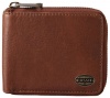 Mens Leather Wallets FOSSIL MEN SLM ESTATE BIFOLD ZIP AROUND VNTG COGNAC ML3230222