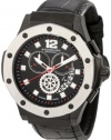 Stuhrling Original Men's 160F2.332B51 Apocalypse Trinity Chronograph Black IP Silver Bezel Watch