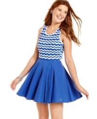 Make waves in this dream dress from Tommy Girl, where a top of scalloped print is anchored by a full and swingy skirt! Make waves in this dream dress from Tommy Girl, where a top of scalloped print is anchored by a full and swingy skirt!