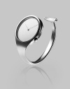 From the Vivianna Collection. A modern, surrealist open-bangle design of stainless steel with minimalist case.Quartz movement Water-resistant to 6 ATM Stainless steel case, 34mm (1.33) Silver mirror dial Made in Switzerland