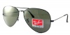 Ray Ban Sunglasses Aviator Large Metal RB3025 002/58 Black/Crystal Green Polarized, 58mm