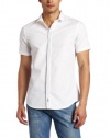 Calvin Klein Sportswear Men's Short Sleeve Engineered Stripe Woven Shirt