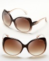 Slanted, sculptural and long on sex appeal, Jimmy Choo's Dahlia sunglasses are made for a woman of mystery.