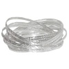 Set Of 12 Intertwined Bangles In Silver Tone
