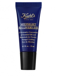 The ideal companion to the highly successful Midnight Recovery Concentrate, this restorative concentrate of essential oils and botanicals improves the youthful appearance around the eye. Infused with the same natural ingredients as Midnight Recovery Concentrate, as well as Butcher's Broom, this night treatment leaves under-eye skin feeling strengthened and replenished. Midnight Recovery Eye's non-migrating cream texture is specifically formulated for the delicate eye area. The ideal companion to the highly successful Midnight Recovery Concentrate, this restorative concentrate of essential oils and botanicals improves the youthful appearance around the eye. Infused with the same natural ingredients as Midnight Recovery Concentrate, as well as Butcher's Broom, this night treatment leaves under-eye skin feeling strengthened and replenished. Midnight Recovery Eye's non-migrating cream texture is specifically formulated for the delicate eye area.