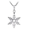 Stainless Steel Holiday Winter Snowflake Necklace