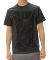 Metal Mulisha Men's Run Through Tee Short Sleeve T-Shirt Charcoal Gray-Medium