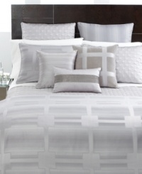 Linear beading upon this Meridian accent pillow brings a hint of feminine charm to the Meridian Quartz bedding from Hotel Collection. Linear beading upon this Meridian accent pillow brings a hint of feminine charm to the Meridian Quartz bedding from Hotel Collection.