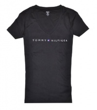 Tommy Hilfiger Women Short Sleeve Beads Logo T-shirt