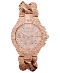 High-style in rosy shine from Michael Kors' Camille watch collection. High-style in rosy shine from Michael Kors' Camille watch collection.