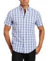 Nautica Men's Short Sleeve Poplin Plaid Woven