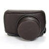 Cosmos ® Dark Brown PU Leather Case Cover Bag for Olympus Ep1 Ep-1 Ep2 Ep-2 Camera with 14mm lens with Cosmos Fastening Strap