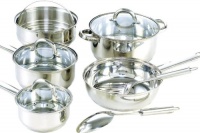 Cook N Home 10 Piece Stainless Steel Cookware Set Cook N Home 10 Piece Stainless Steel Cookware Set