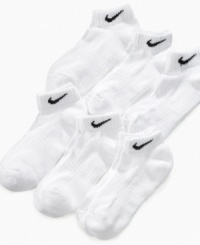 This six-pack of low-cut socks from Nike will keep his feet comfortable and dry. This six-pack of low-cut socks from Nike will keep his feet comfortable and dry.