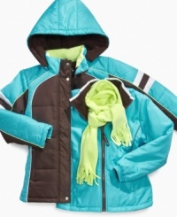 Versatile style. This 4-in-1 Systems coat and scarf set from S. Rothschild is perfect for any cold snap. Versatile style. This 4-in-1 Systems coat and scarf set from S. Rothschild is perfect for any cold snap.