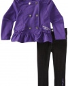 Calvin Klein Baby-Girls Infant Jacket With Jean, Purple, 12 Months