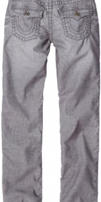 True Religion Girls 7-16 Julie Big T Cord Skinny Pant, Smoke, 8 True Religion Girls 7-16 Julie Big T Cord Skinny Pant, Smoke, 8