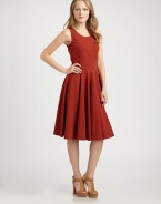 This feminine, full skirted jersey design is rendered with strategic seaming on the bodice.ScoopneckSleevelessEmpire and waist seamsFull skirtConcealed back zipAbout 24½ from natural waist71% viscose/23% polyamide/6% elastaneDry cleanMade in ItalyModel shown is 5'8½ (173cm) wearing US size 4. 