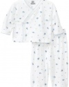 Noa Lily Baby-Boys Newborn Turtle Print Kimono Set, White, Newborn