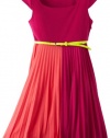 Bonnie Jean Girls 7-16 Fuchsia Colorblock Dress, Pink, 10