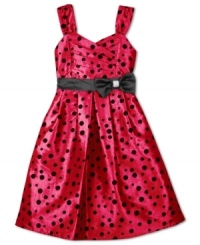 She'll be perfectly party-ready for the festive season with this BCX polka dot dress. She'll be perfectly party-ready for the festive season with this BCX polka dot dress.