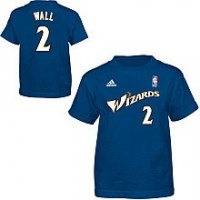 Adidas Washington Wizards John Wall Kids (Sizes 4-7) Game Time T-Shirt Kids 5-6 Medium