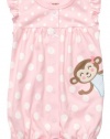 Carter's Monkey Peek-a-Boo Romper (Sizes NB - 9M) - pink, 6 months