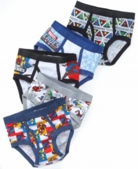A five-pack that's sure to save the day! With one for every day of the school week, these Marvel comic briefs ensure you've always got him covered. A five-pack that's sure to save the day! With one for every day of the school week, these Marvel comic briefs ensure you've always got him covered.