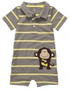 Carters Boys 3-24 Months Striped Monkey Polo Romper