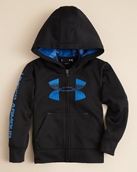 Under Armour's classic fleece hoodie is updated in graphic print stripes for a modern sporty look he'll love. Under Armour's classic fleece hoodie is updated in graphic print stripes for a modern sporty look he'll love.