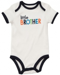 Carter's Ss Bodysuits - Ivory Navy Little Brother-6M Carter's Ss Bodysuits - Ivory Navy Little Brother-6M