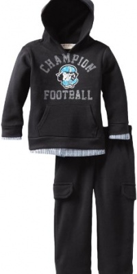 Carters Boys 2-7 Football Champion Fleece Hoodie Set, Black, 4T Carters Boys 2-7 Football Champion Fleece Hoodie Set, Black, 4T