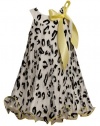 Size-6, Black/White, BNJ-8604R Sleeveless Flock Animal Print Sunburst Pleat Trapeze Dress,R38604 Bonnie Jean Little Girls Special Occasion Flower Girl Party Dress