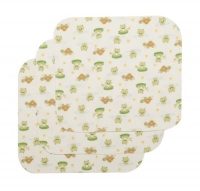 Carter's 3 Count Keep Me Dry Flannel Lap Pads, Lily Pad Frog