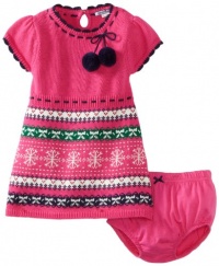 Hartstrings Baby-girls Infant Fair Isle Sweater Dress and Diaper Cover Set, Fuchsia, 6-9 Months Hartstrings Baby-girls Infant Fair Isle Sweater Dress and Diaper Cover Set, Fuchsia, 6-9 Months
