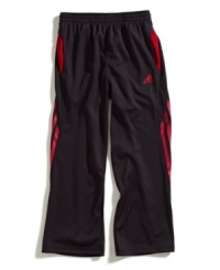 Stay balanced. He can add sleek to his style with these pants from adidas, perfect for enhancing your little athlete's performance. Stay balanced. He can add sleek to his style with these pants from adidas, perfect for enhancing your little athlete's performance.