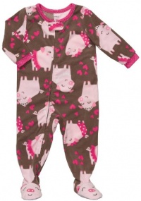 Carter's Girls One Piece Sleeper Footed Microfleece Piggy Pajama Toddler Carter's Girls One Piece Sleeper Footed Microfleece Piggy Pajama Toddler