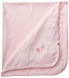 Noa Lily Baby-Girls Newborn Blanket with Butterfly Embroidery, Pink, One Size