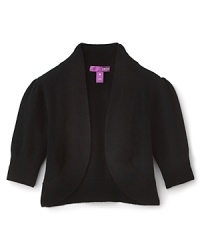 Paired with anything from a tank to silk top, this luxe cashmere shrug delivers subtle style with plenty of versatility. Paired with anything from a tank to silk top, this luxe cashmere shrug delivers subtle style with plenty of versatility.