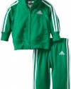 adidas Baby-Boys Infant ITB Iconic Tricot Set, Bright Green, 18 Months